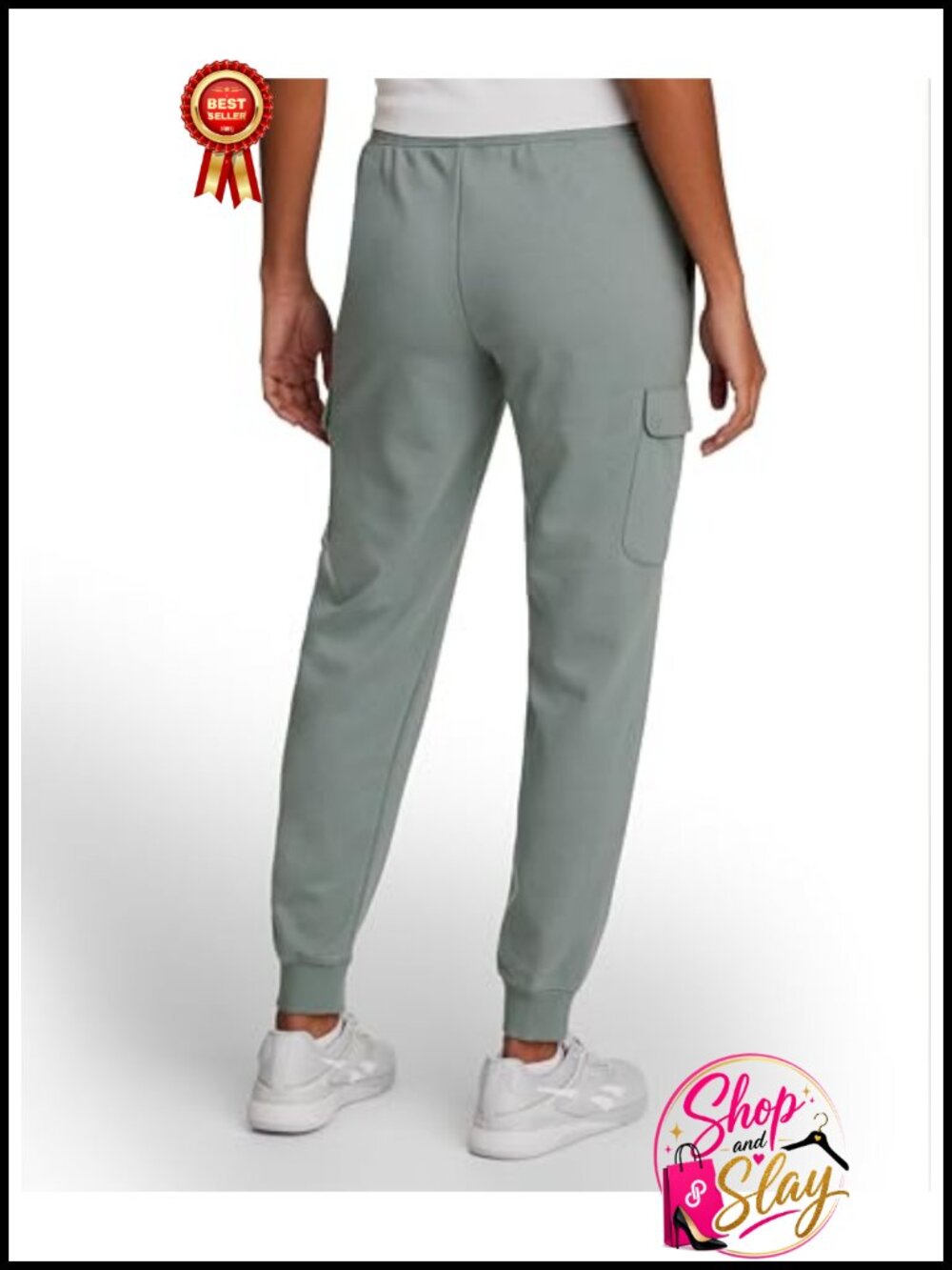 Lightweight Cotton-Poly French Terry Cargo Joggers Standard Fit 29" Inseam